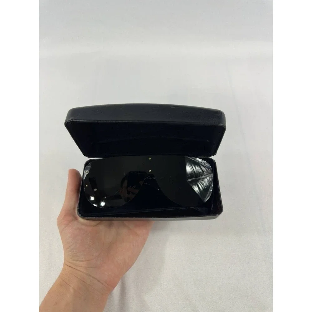 Versace Sunglasses Black Gold Shield Pilot Medusa Biggie MOD VE 4391 GB1/87
